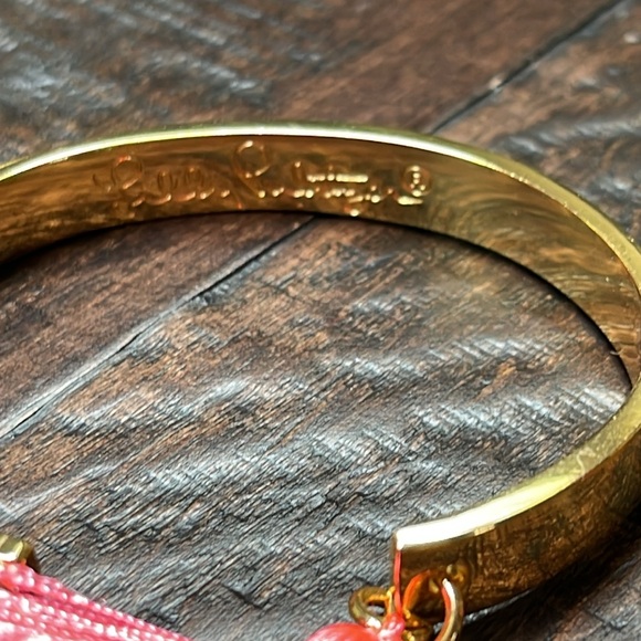 Lilly Pulitzer Set of 3 Stacking Cuff Bracelets with Tassel - NWOT - Picture 7 of 15